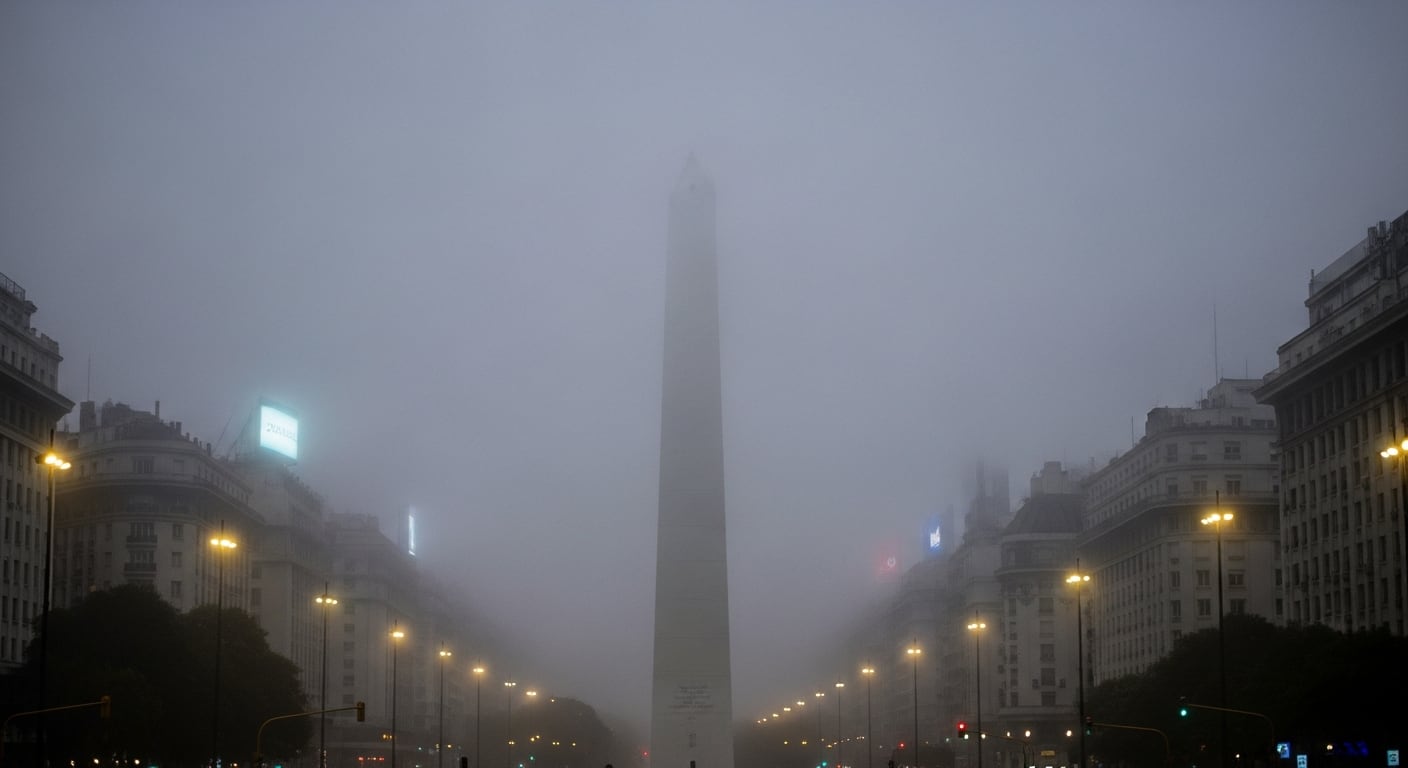 Niebla violeta y lluvias: Rige advertencia en CABA, Conurbano y centro del país