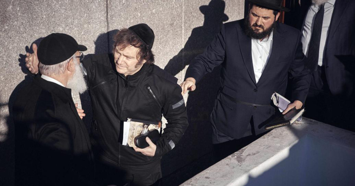 Milei reitera su apoyo a Israel en homenaje al Rebe de Lubavitch
