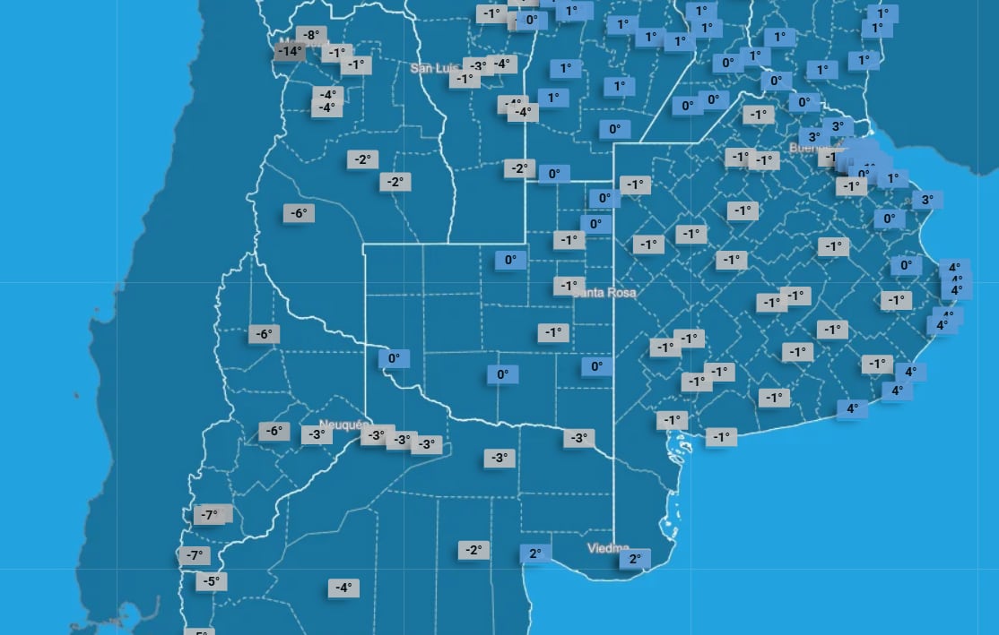 Buenos Aires: la ola polar más fría del año trae heladas y nevadas