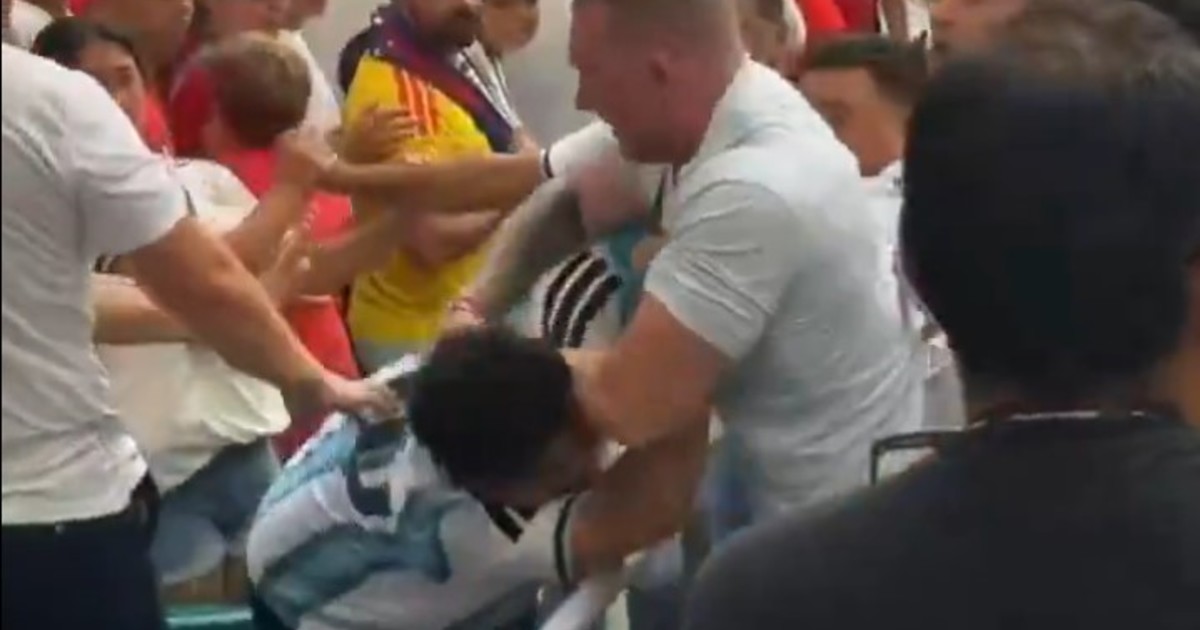 Incidente entre hinchas argentinos y ingleses antes de la semifinal del Mundial
