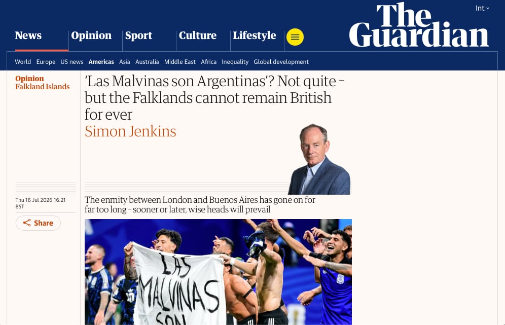 Un experto británico propone negociar con Argentina por Malvinas