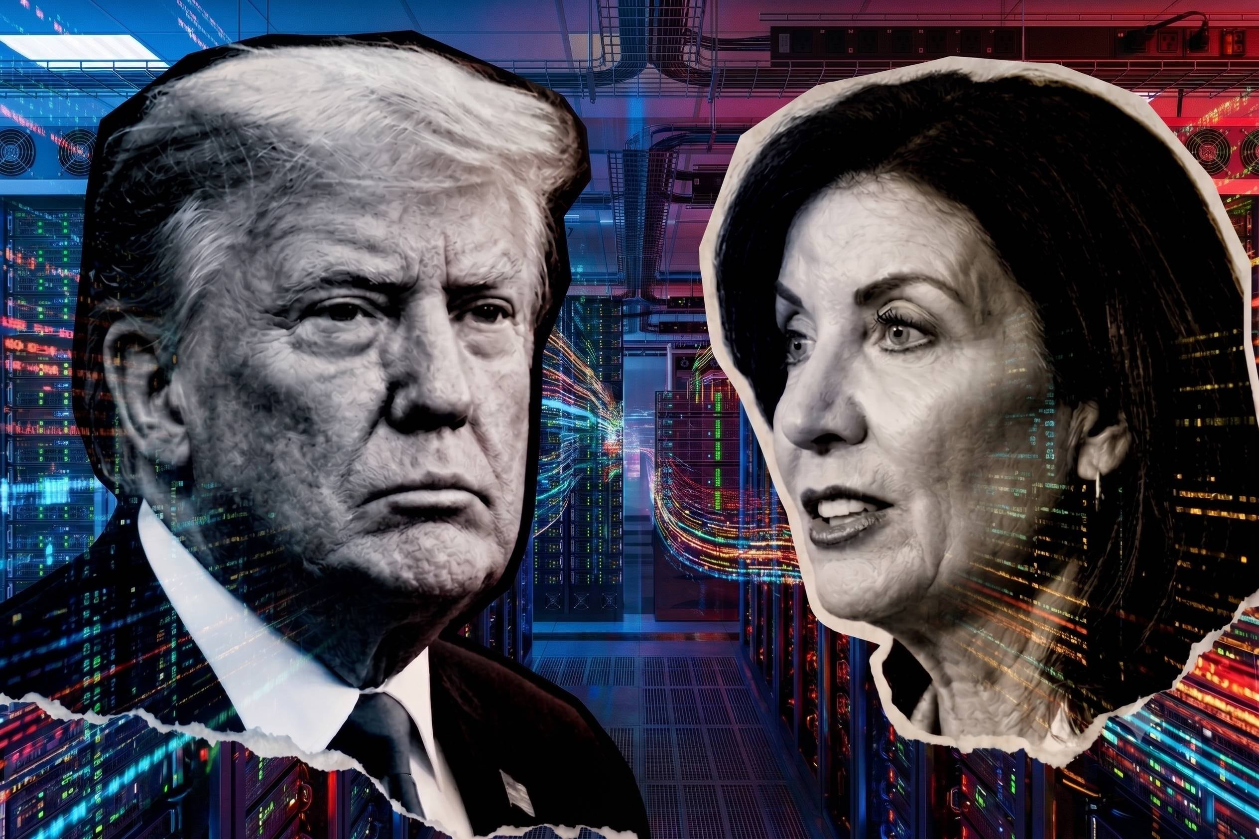 Hochul rechaza a Trump y mantiene la moratoria a centros de datos IA en Nueva York