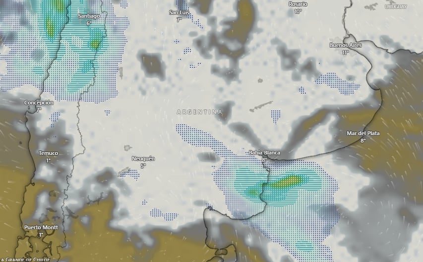 El Servicio Meteorológico Nacional emite alerta para varias provincias por tormentas y vie