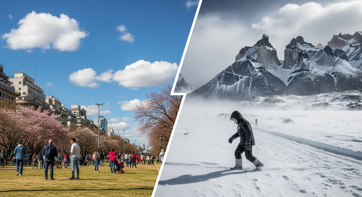 Argentina bajo dos alertas climáticas: calor en el AMBA y nevadas en la Patagonia