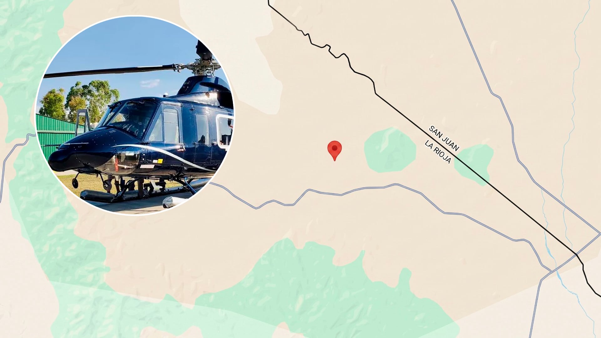 Helicóptero se estrella en San Juan en ruta a La Rioja