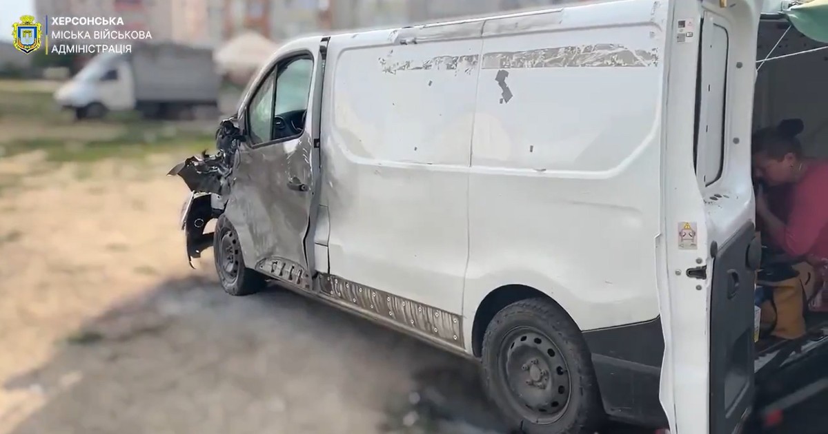 Un dron ruso persigue a un vendedor en Jerson