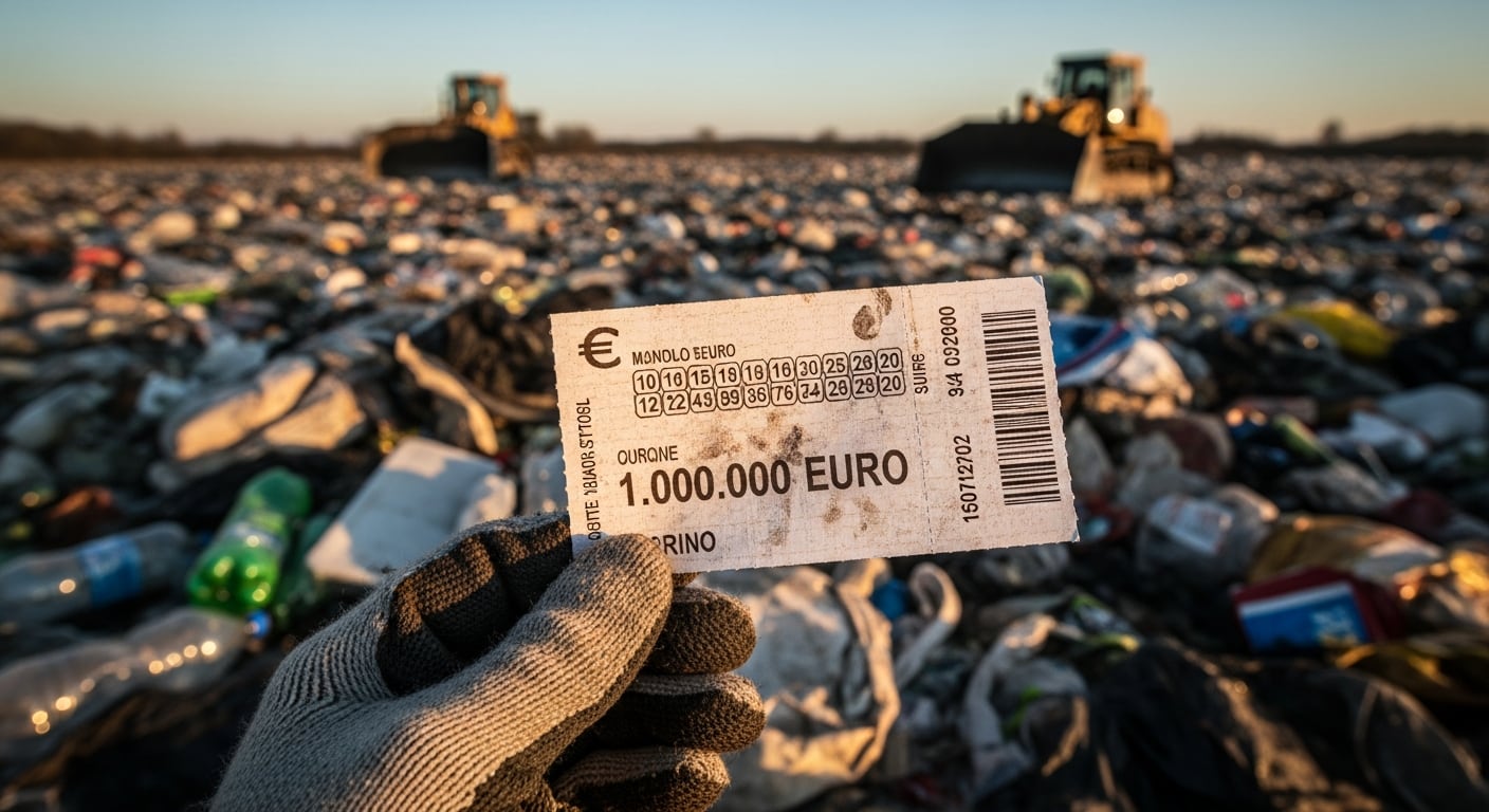 En Bitonto, Italia, recuperan boleto premiado de entre seis toneladas de basura.