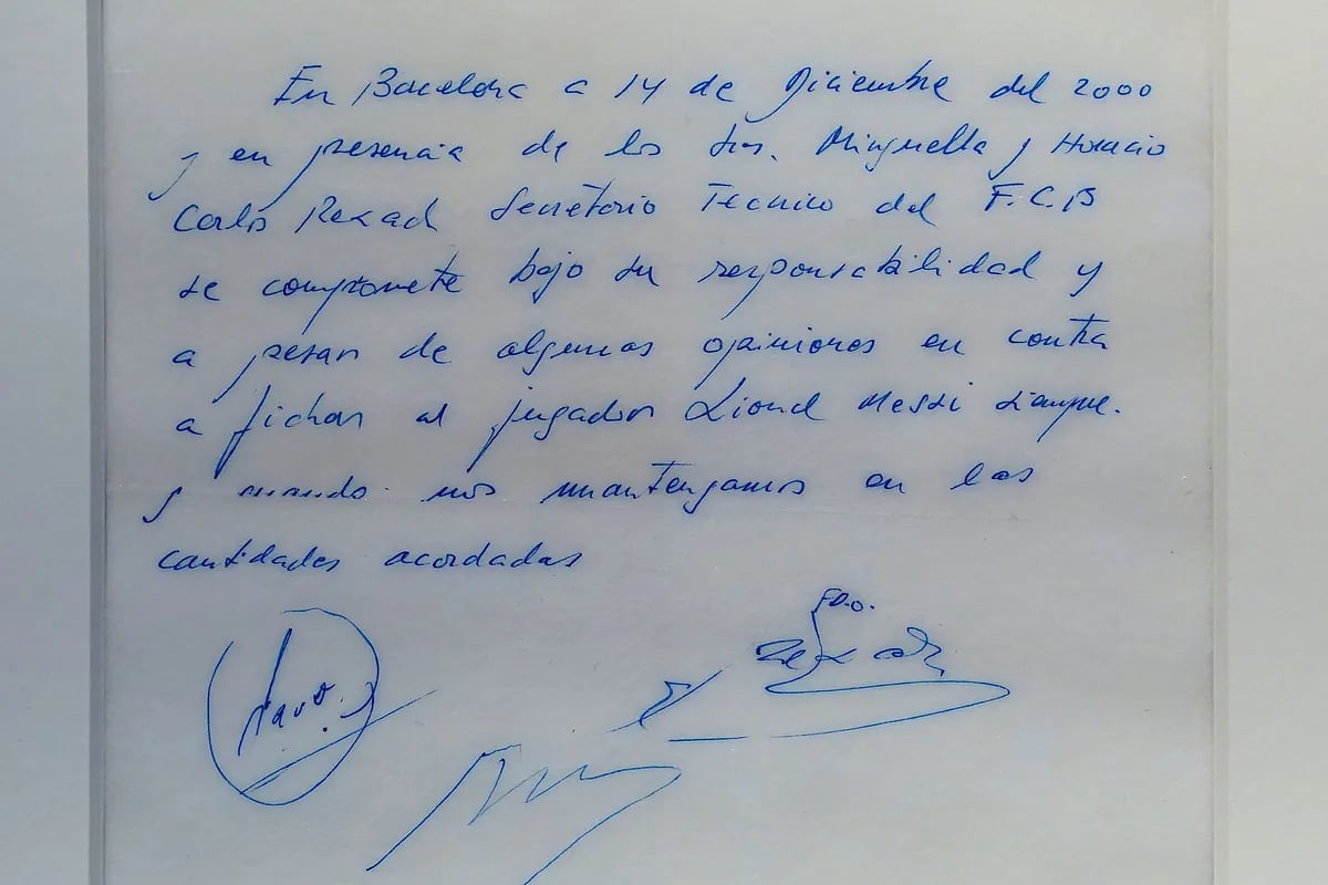 Messi: Un contrato firmado en servilleta cambió su destino