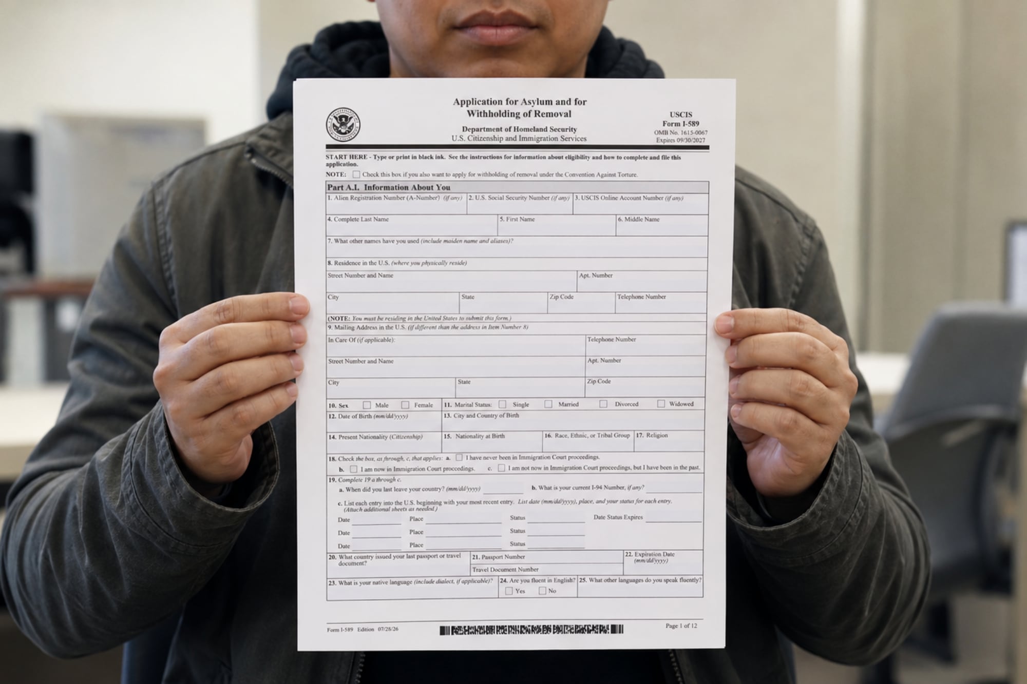 Uscis rechaza formularios de asilo con versión anterior a partir del 28 de agosto