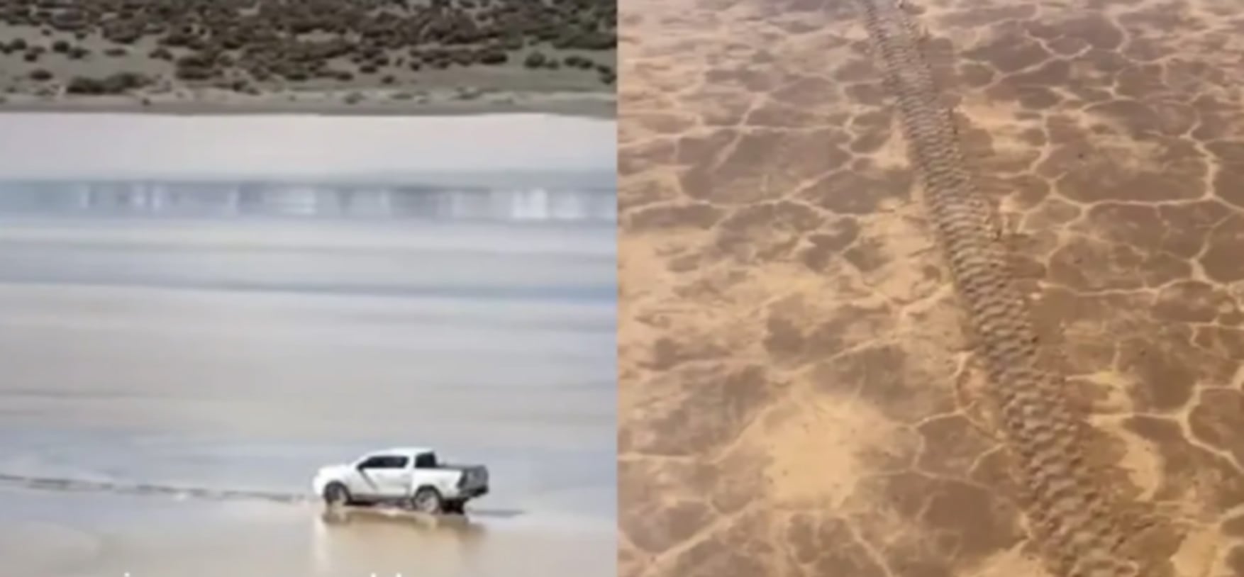 Conductor causa daños ambientales en planicie protegida de Calingasta, San Juan
