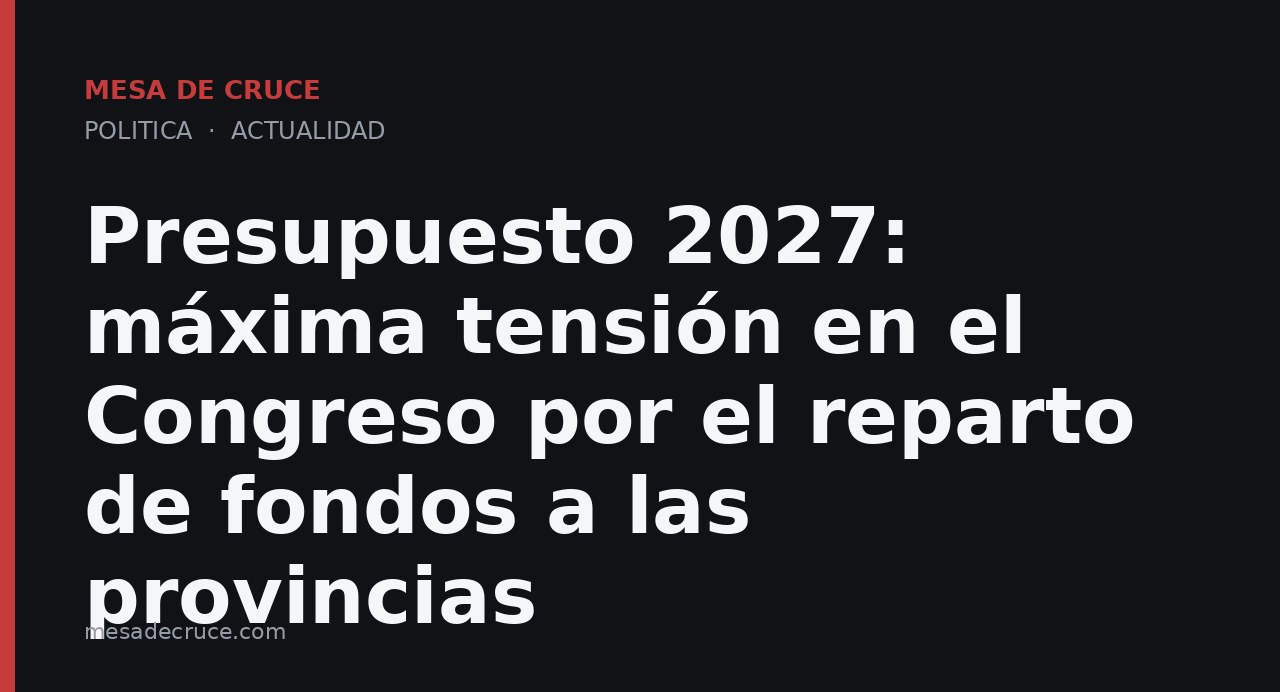 Presupuesto 2027: Máxima tensión en el Congreso por las partidas clave y el déficit cero