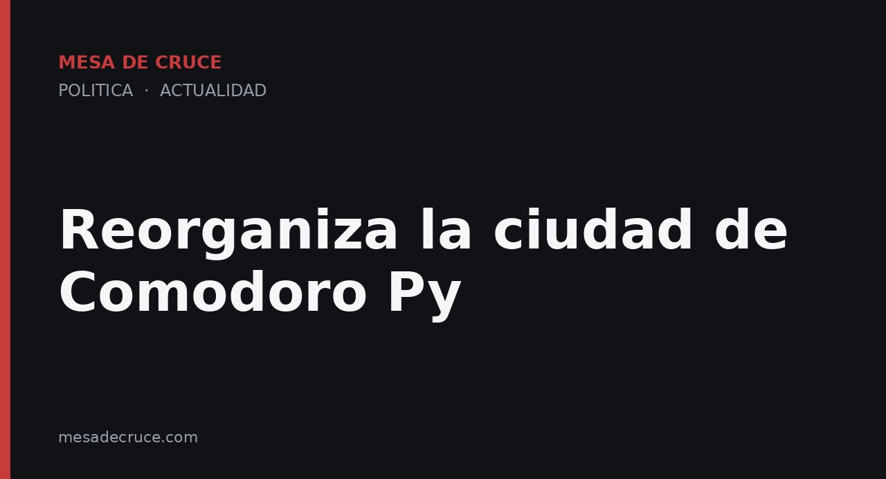 Reorganiza la ciudad de Comodoro Py