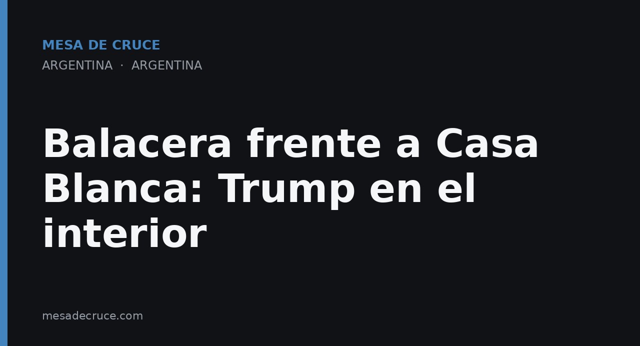 Balacera frente a Casa Blanca: Trump en el interior