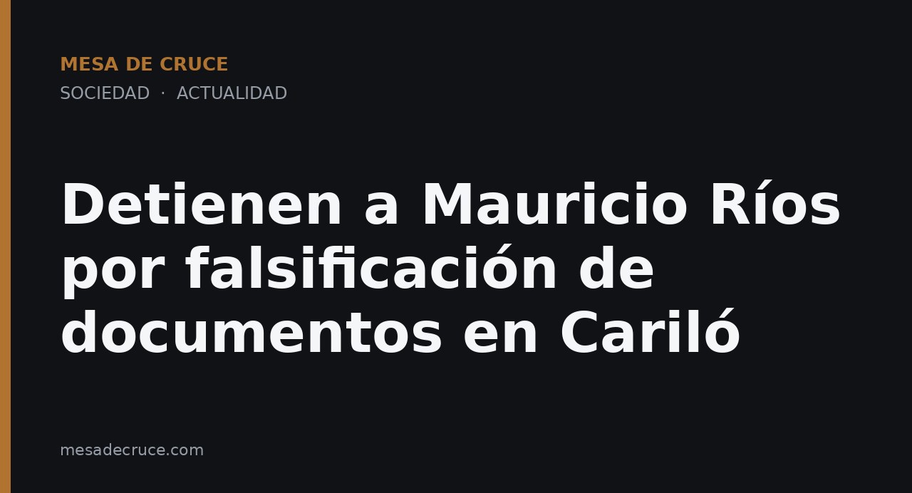 Detienen a Mauricio Ríos por falsificación de documentos en Cariló