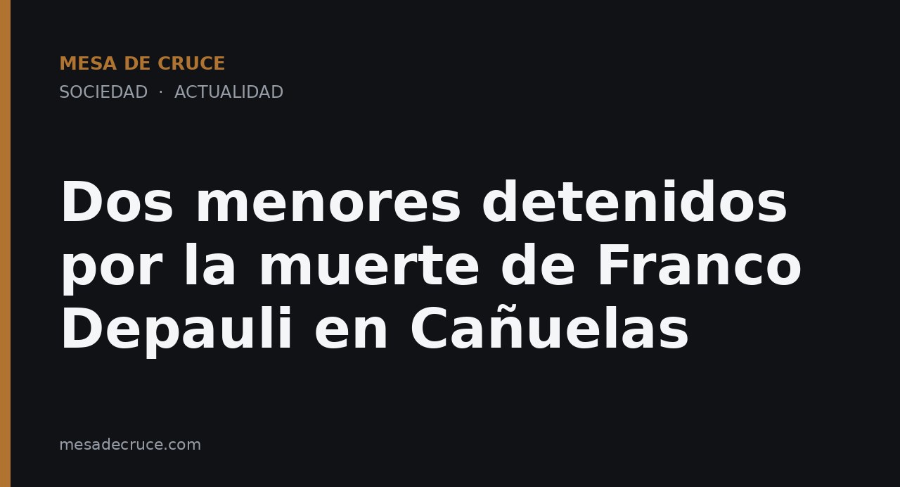 Dos menores detenidos por la muerte de Franco Depauli en Cañuelas