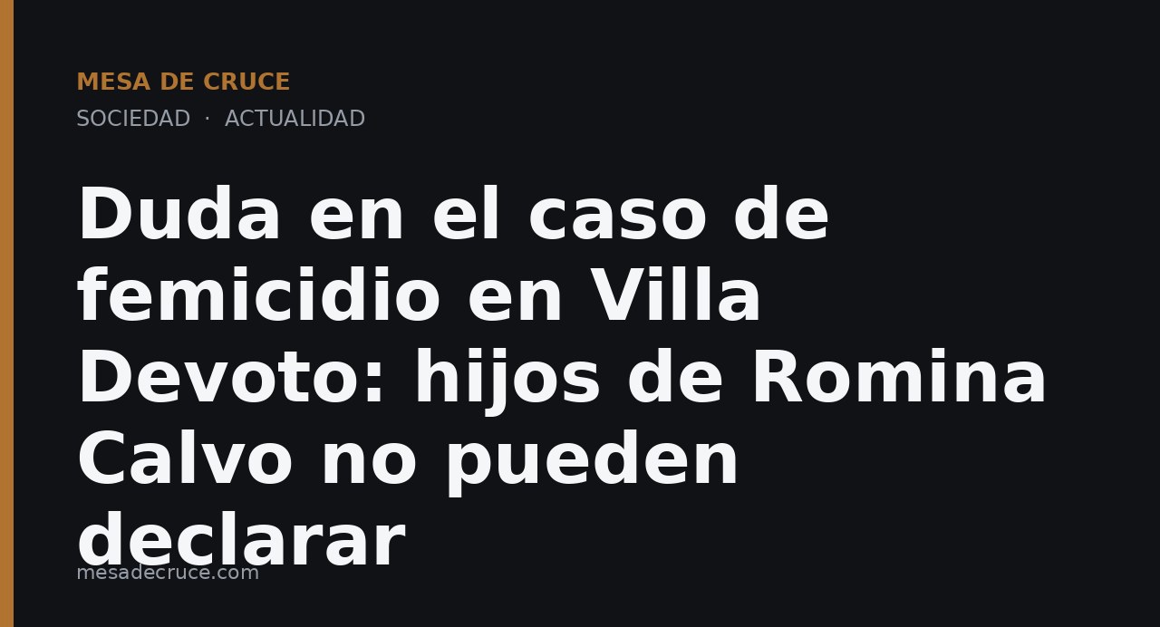Duda en el caso de femicidio en Villa Devoto: hijos de Romina Calvo no pueden declarar