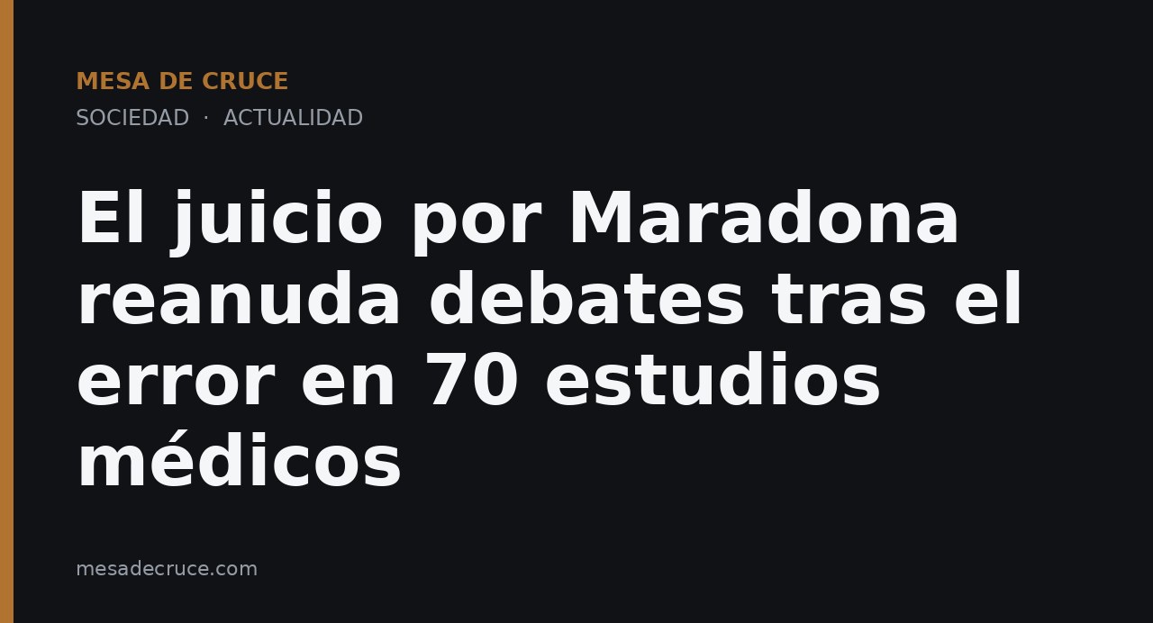 El juicio por Maradona reanuda debates tras el error en 70 estudios médicos