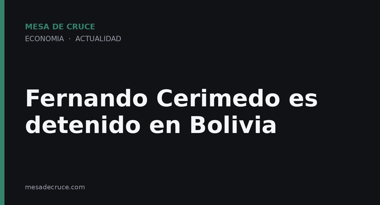 Fernando Cerimedo es detenido en Bolivia