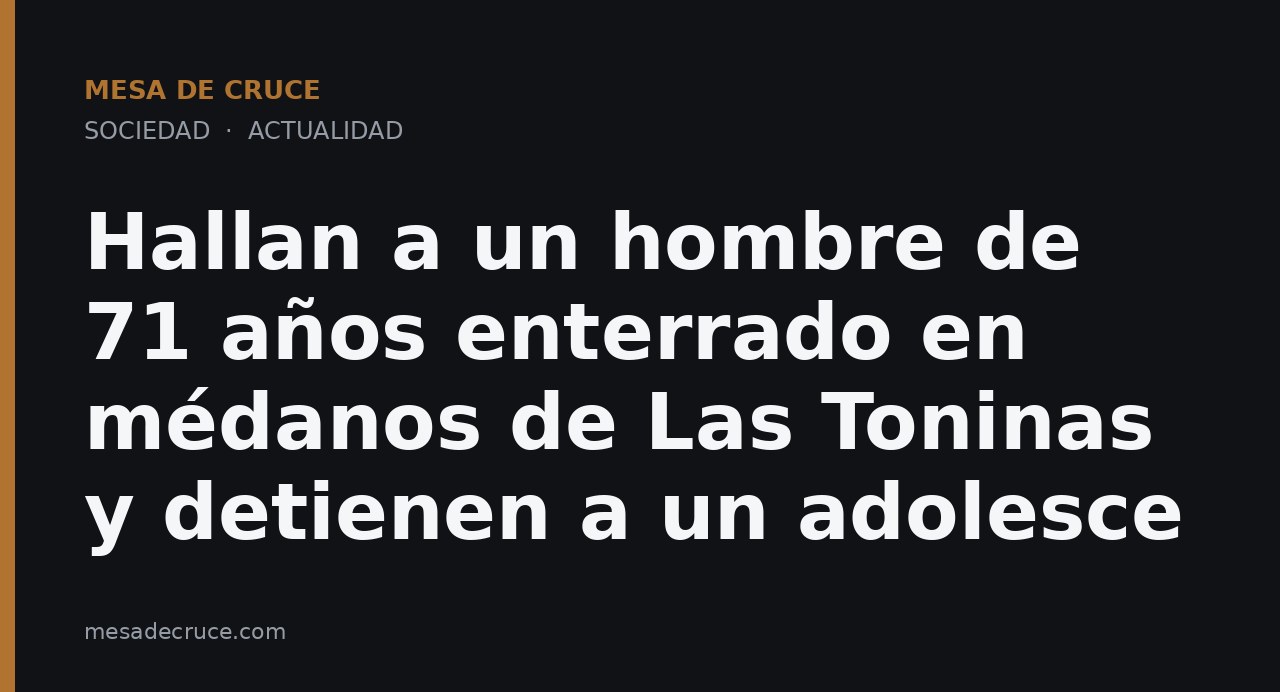Hallan a un hombre de 71 años enterrado en médanos de Las Toninas y detienen a un adolesce