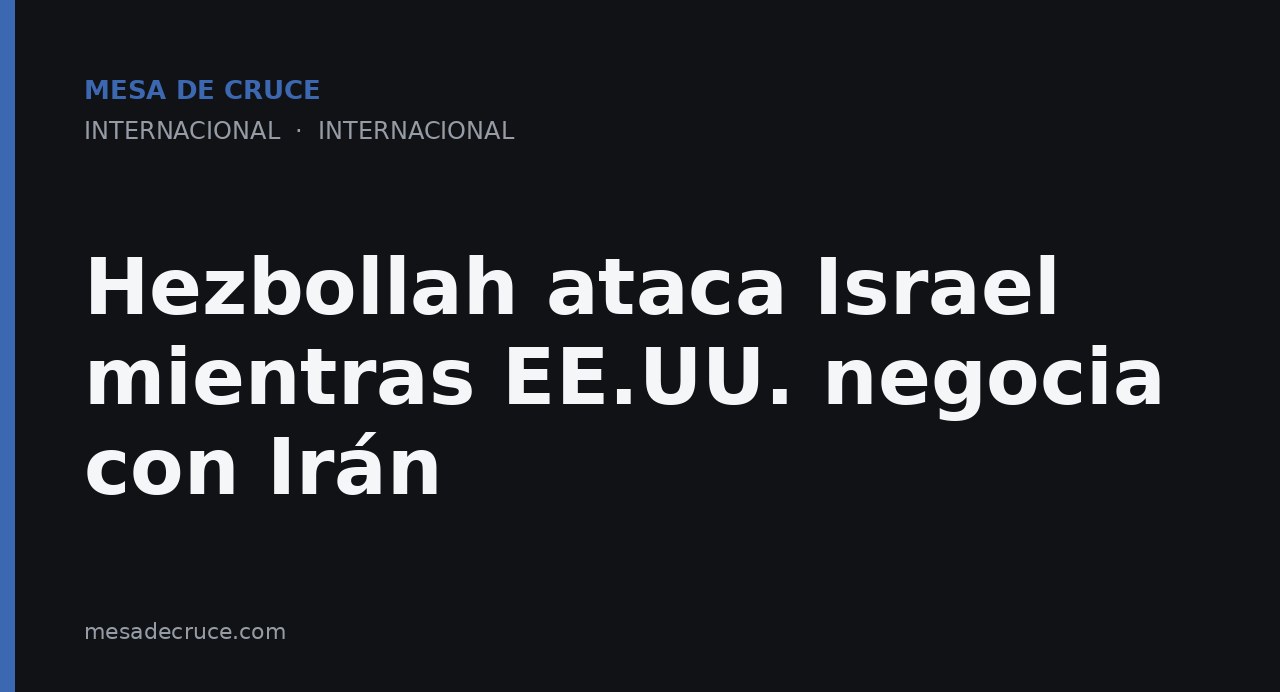 Hezbollah ataca Israel mientras EE.UU. negocia con Irán