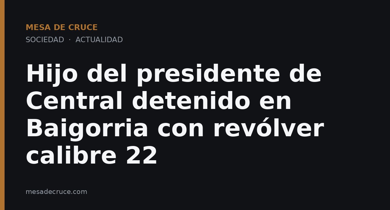 Hijo del presidente de Central detenido en Baigorria con revólver calibre 22