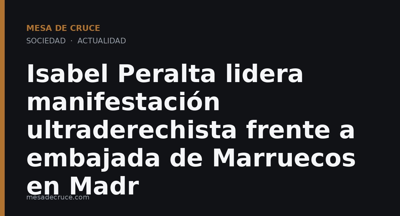 Isabel Peralta lidera manifestación ultraderechista frente a embajada de Marruecos en Madr