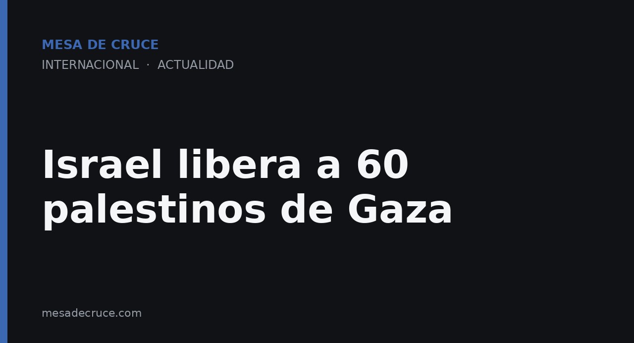 Israel libera a 60 palestinos de Gaza