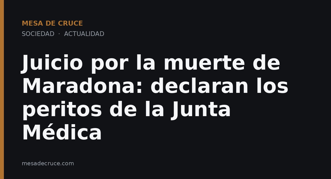Juicio por la muerte de Maradona: declaran los peritos de la Junta Médica