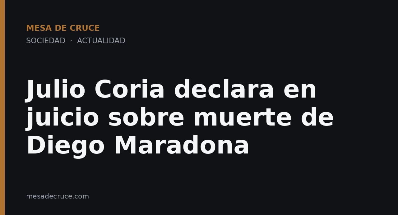 Julio Coria declara en juicio sobre muerte de Diego Maradona