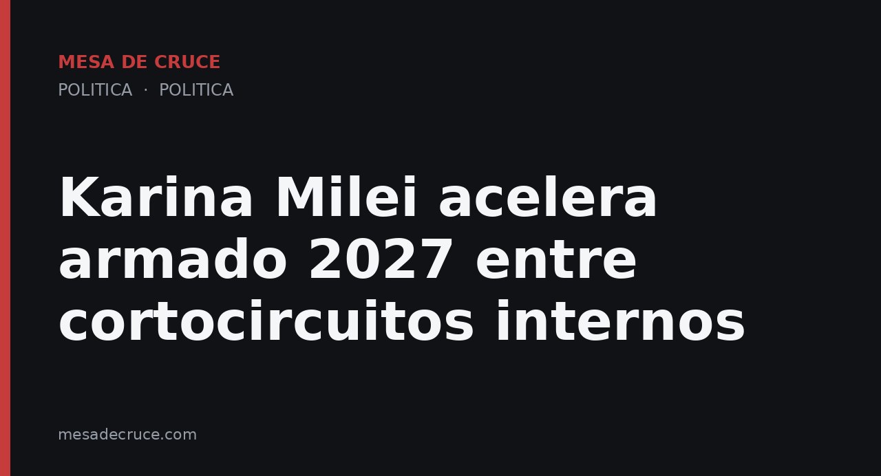 Karina Milei acelera armado 2027 entre cortocircuitos internos