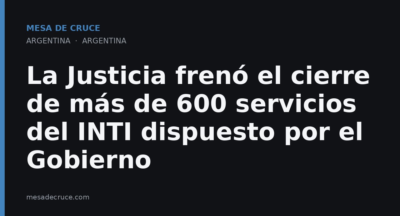 La Justicia frenó el cierre de más de 600 servicios del INTI dispuesto por el Gobierno