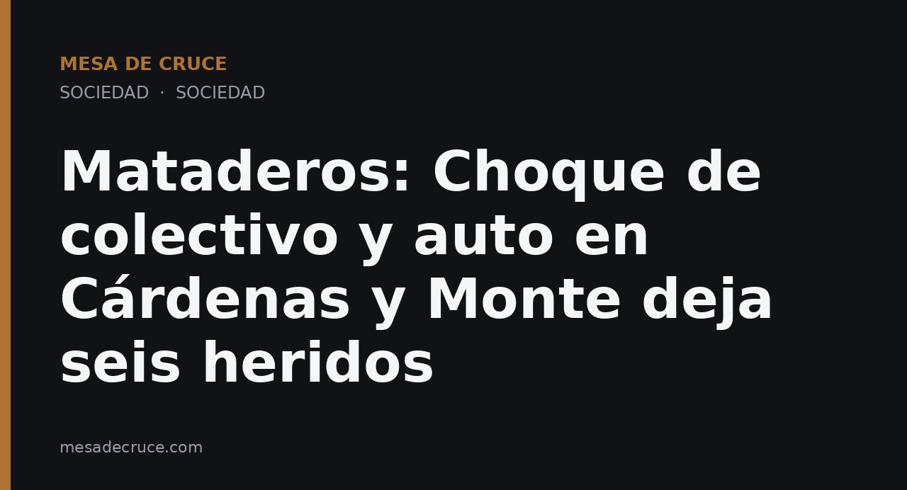 Mataderos: Choque de colectivo y auto en Cárdenas y Monte deja seis heridos