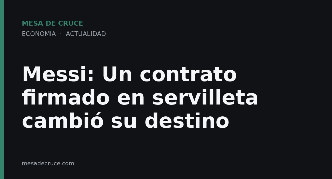 Messi: Un contrato firmado en servilleta cambió su destino