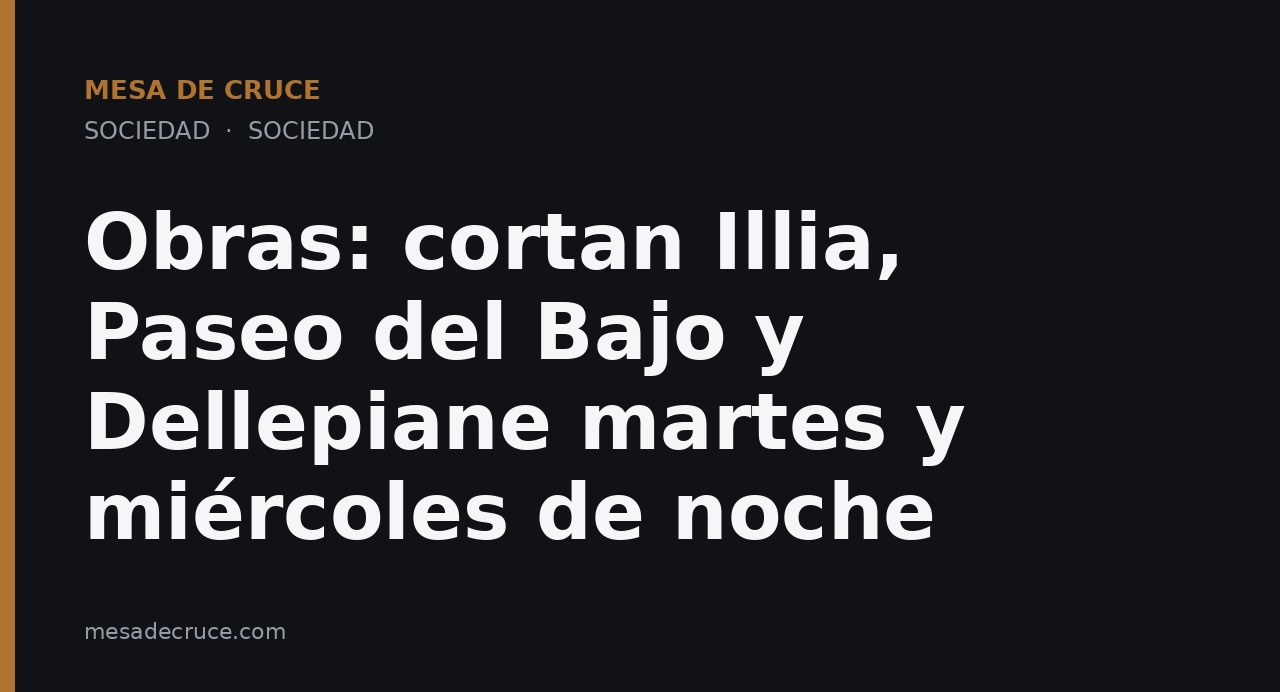 Obras: cortan Illia, Paseo del Bajo y Dellepiane martes y miércoles de noche