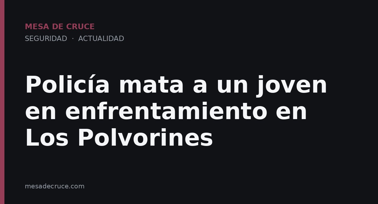 Policía mata a un joven en enfrentamiento en Los Polvorines