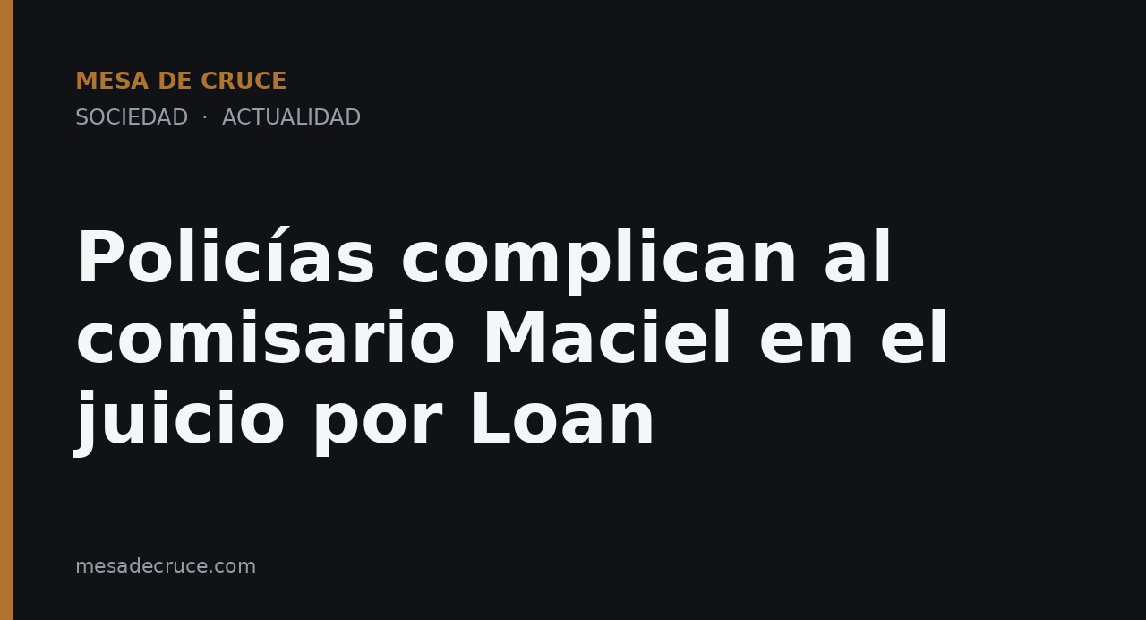 Policías complican al comisario Maciel en el juicio por Loan