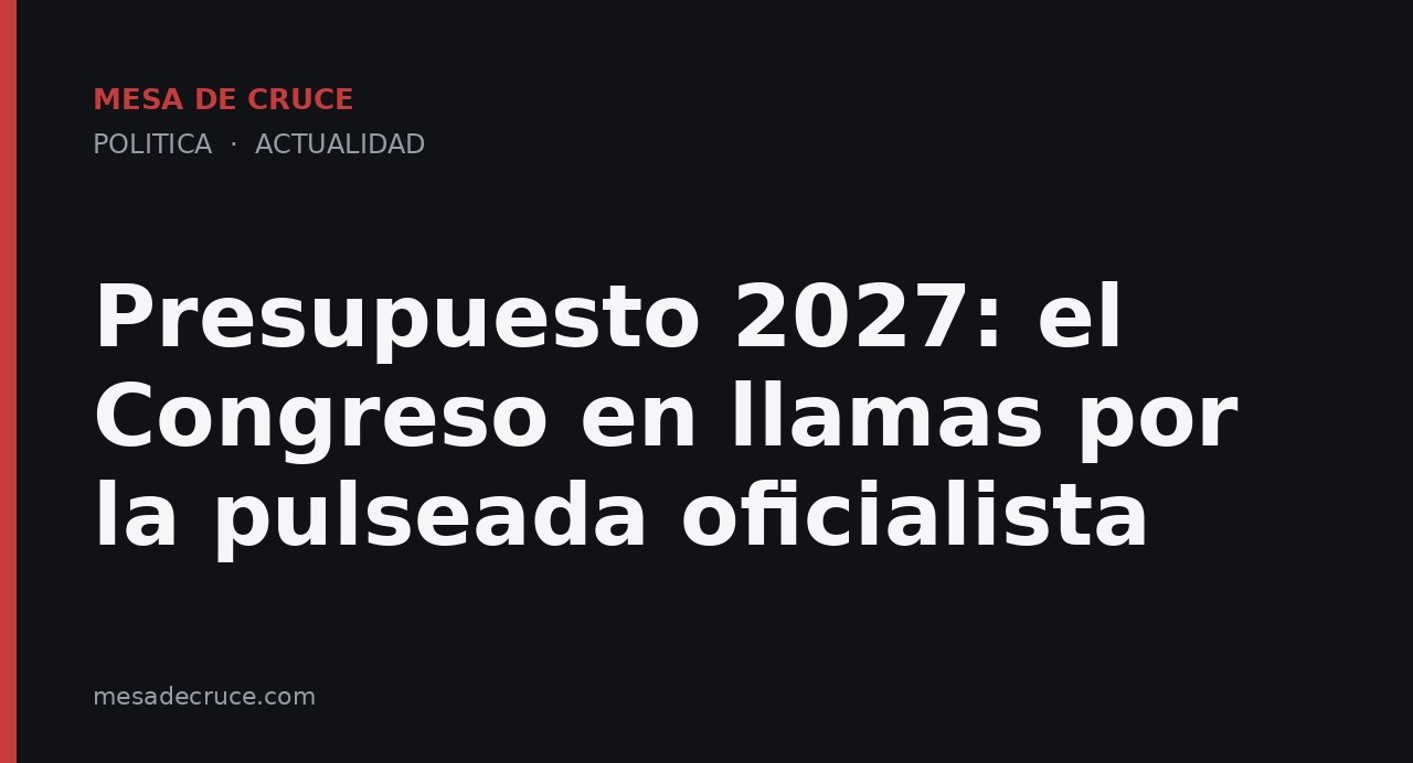 Presupuesto 2027: el Congreso en llamas por la pulseada oficialista