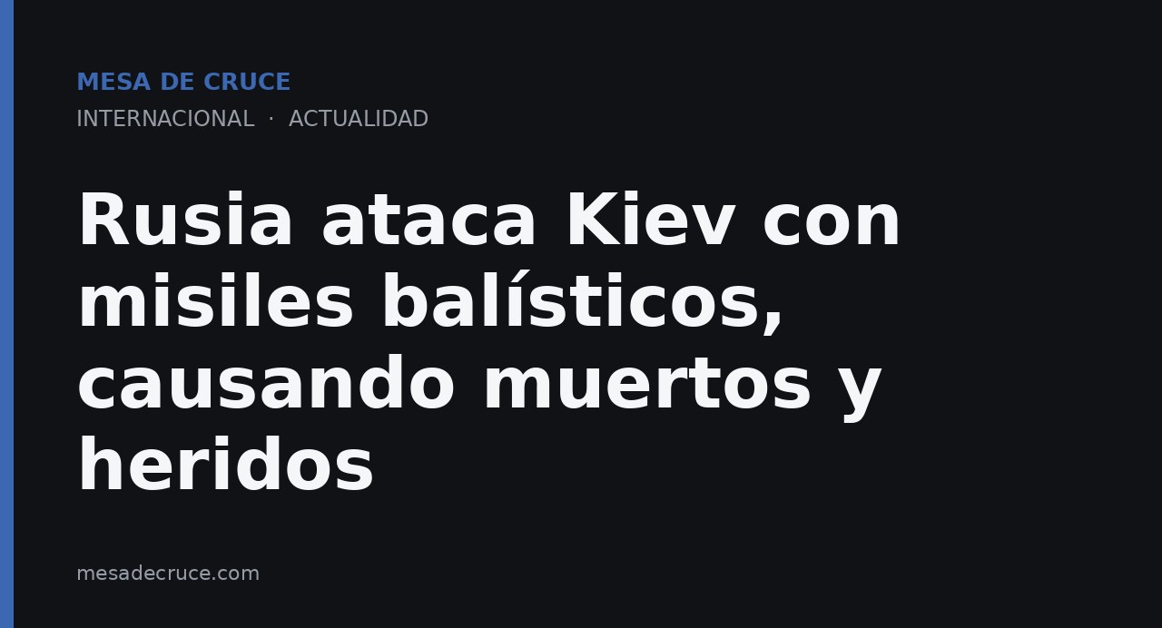 Rusia ataca Kiev con misiles balísticos, causando muertos y heridos