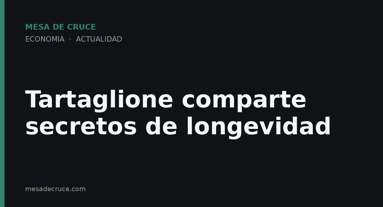 Tartaglione comparte secretos de longevidad