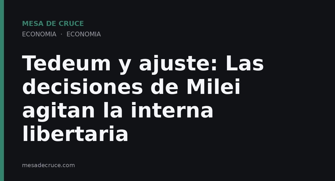Tedeum y ajuste: Las decisiones de Milei agitan la interna libertaria