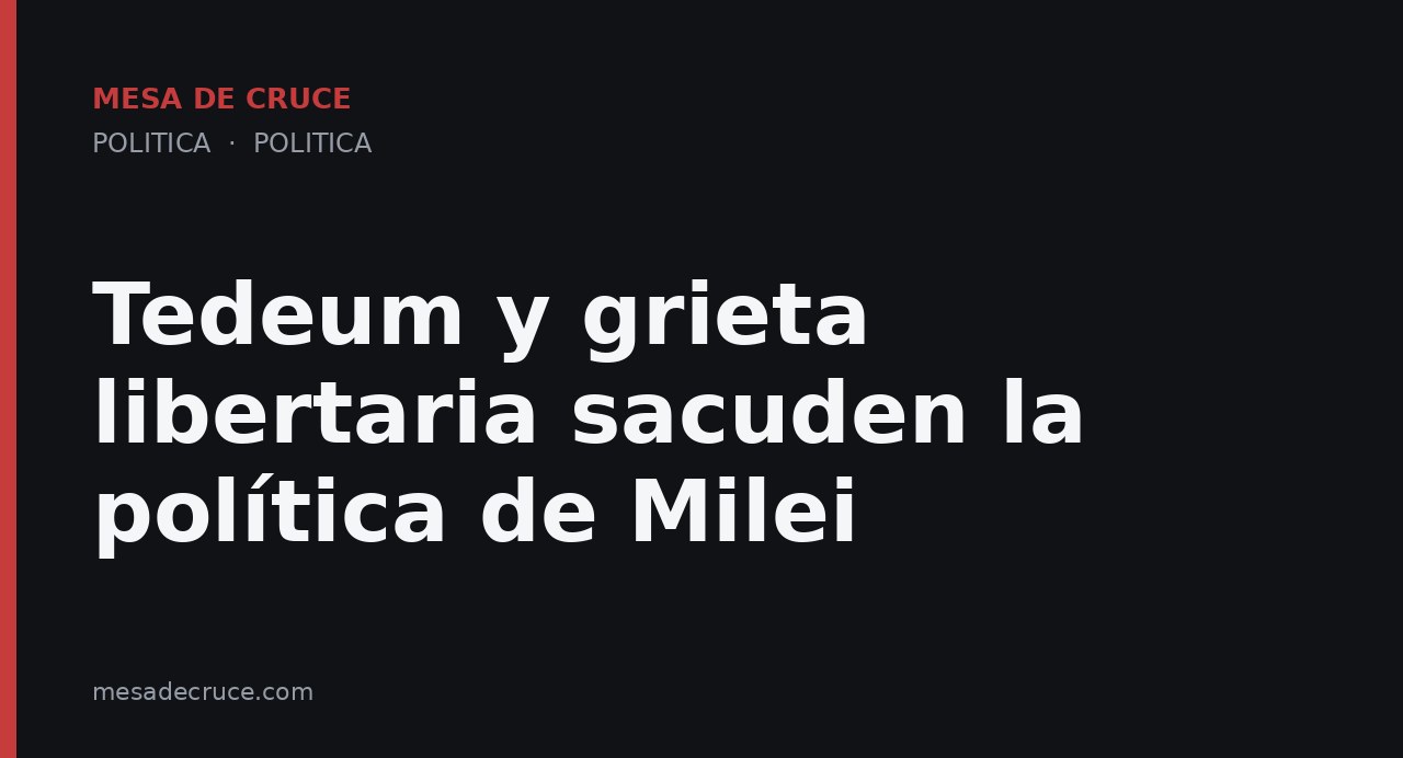Tedeum y grieta libertaria sacuden la política de Milei